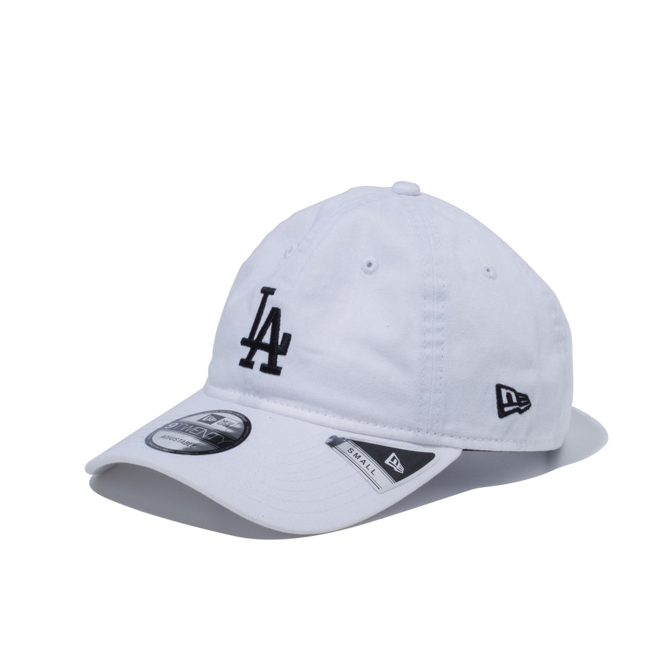 9TWENTY Small クロスストラップ ウォッシュドコットン ロサンゼルス・ドジャース ホワイト × ブラック