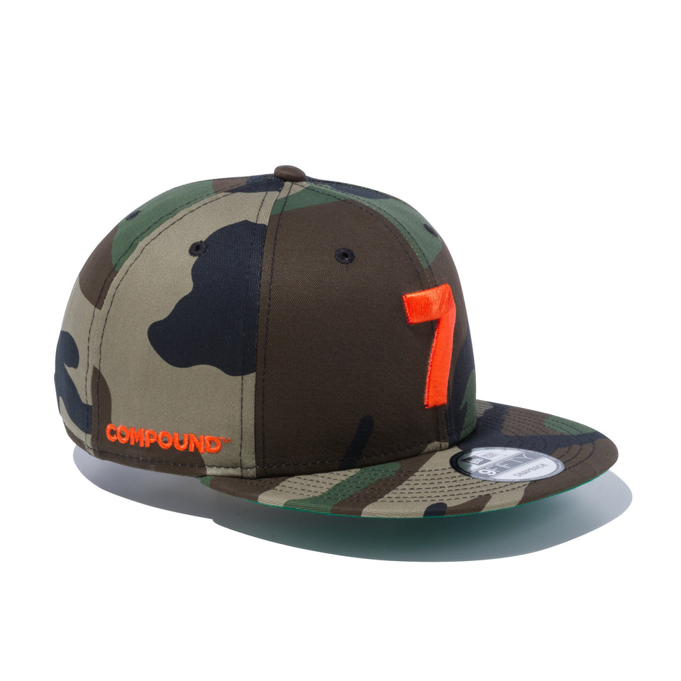 9FIFTY The COMPOUND 7 ウッドランドカモ × オレンジ
