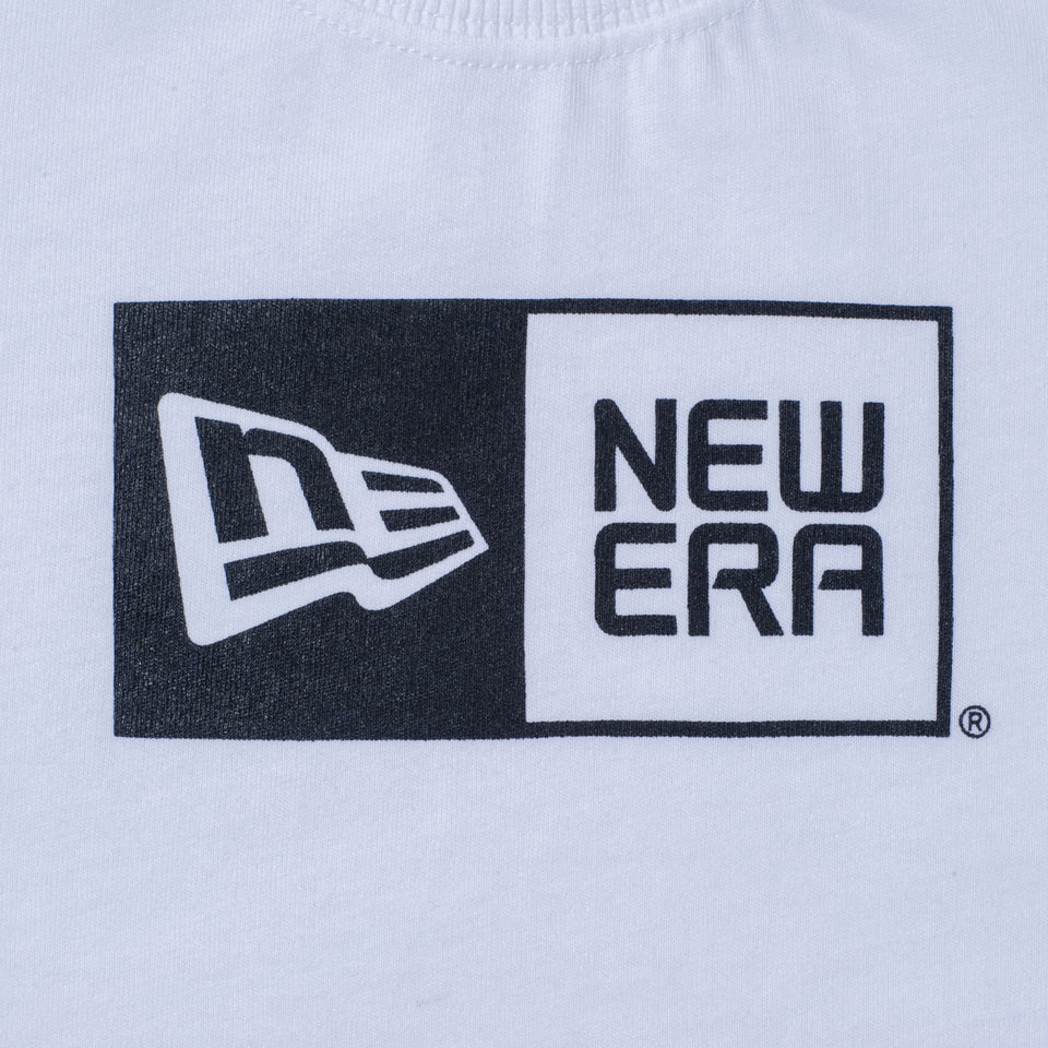 Child コットン Tシャツ ボックスロゴ ホワイト × ブラック