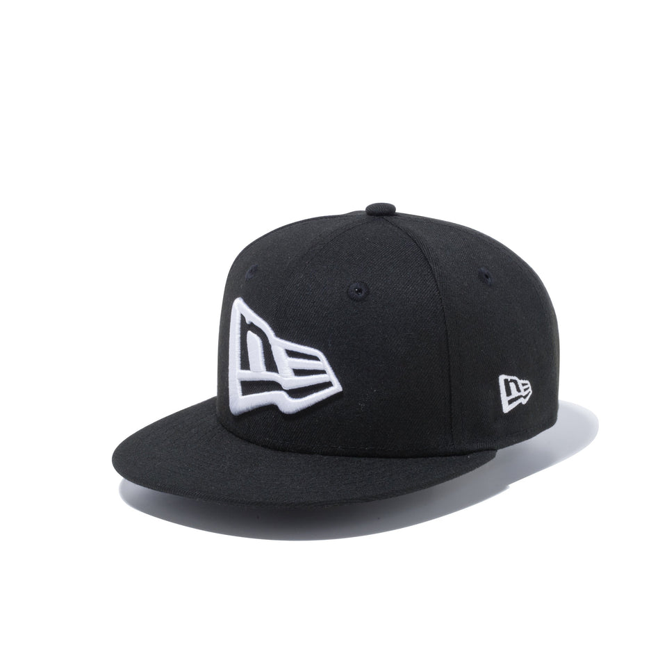 Child 9FIFTY フラッグロゴ ブラック × ホワイト