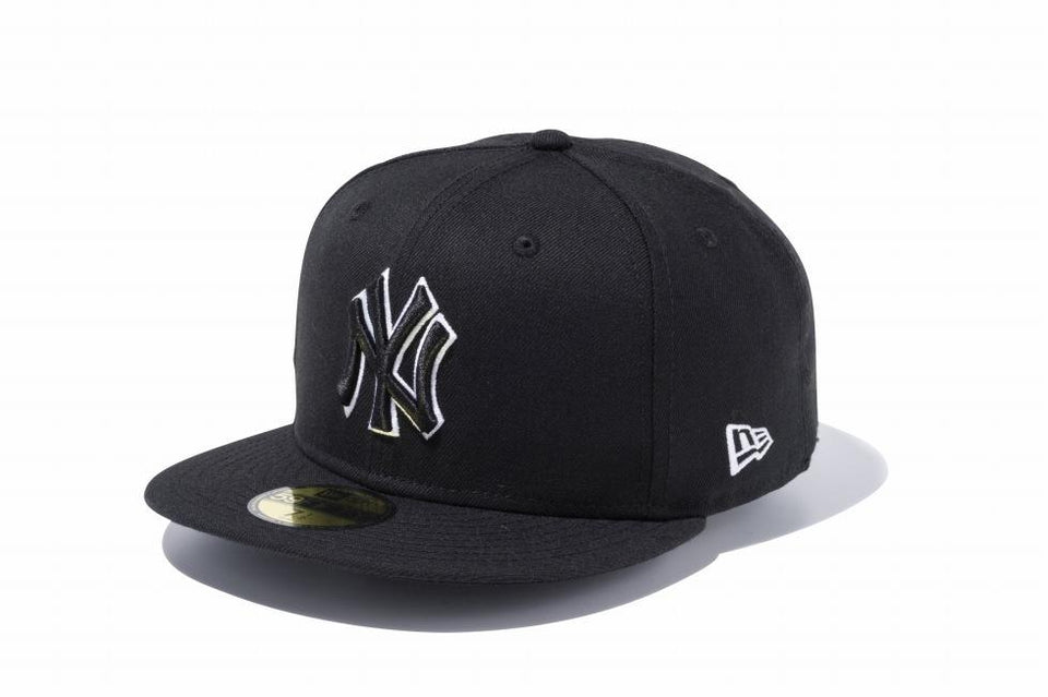 59FIFTY ニューヨーク・ヤンキース ブラック × ブラック ホワイトアウトライン