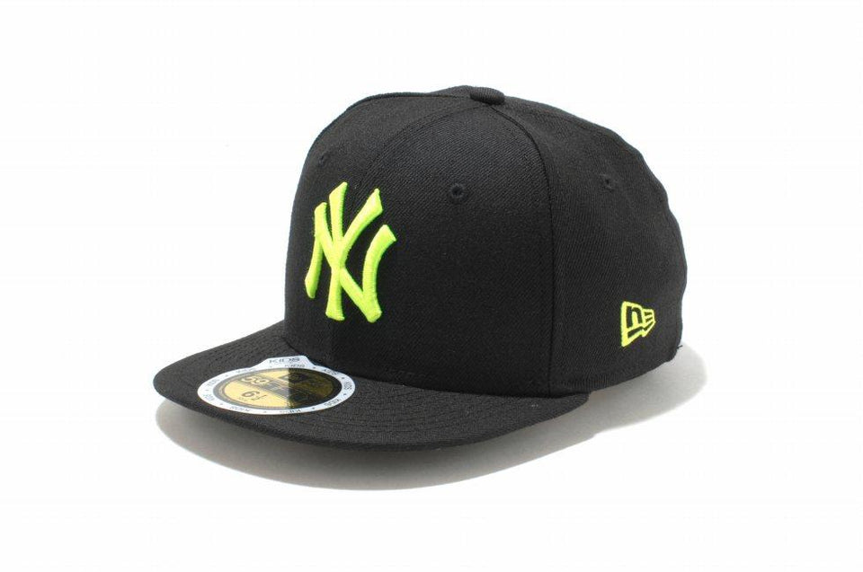 Kid's 59FIFTY ニューヨーク・ヤンキース ブラック × ネオンイエロー