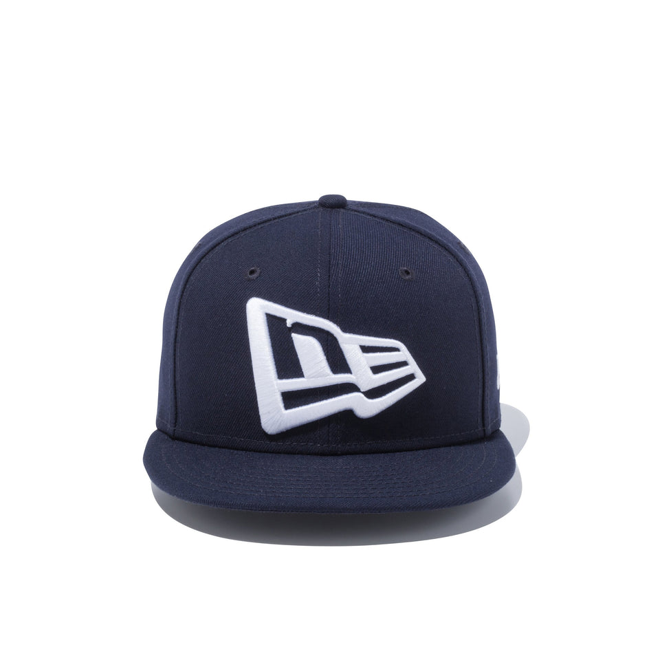 Youth 9FIFTY フラッグロゴ ネイビー × ホワイト