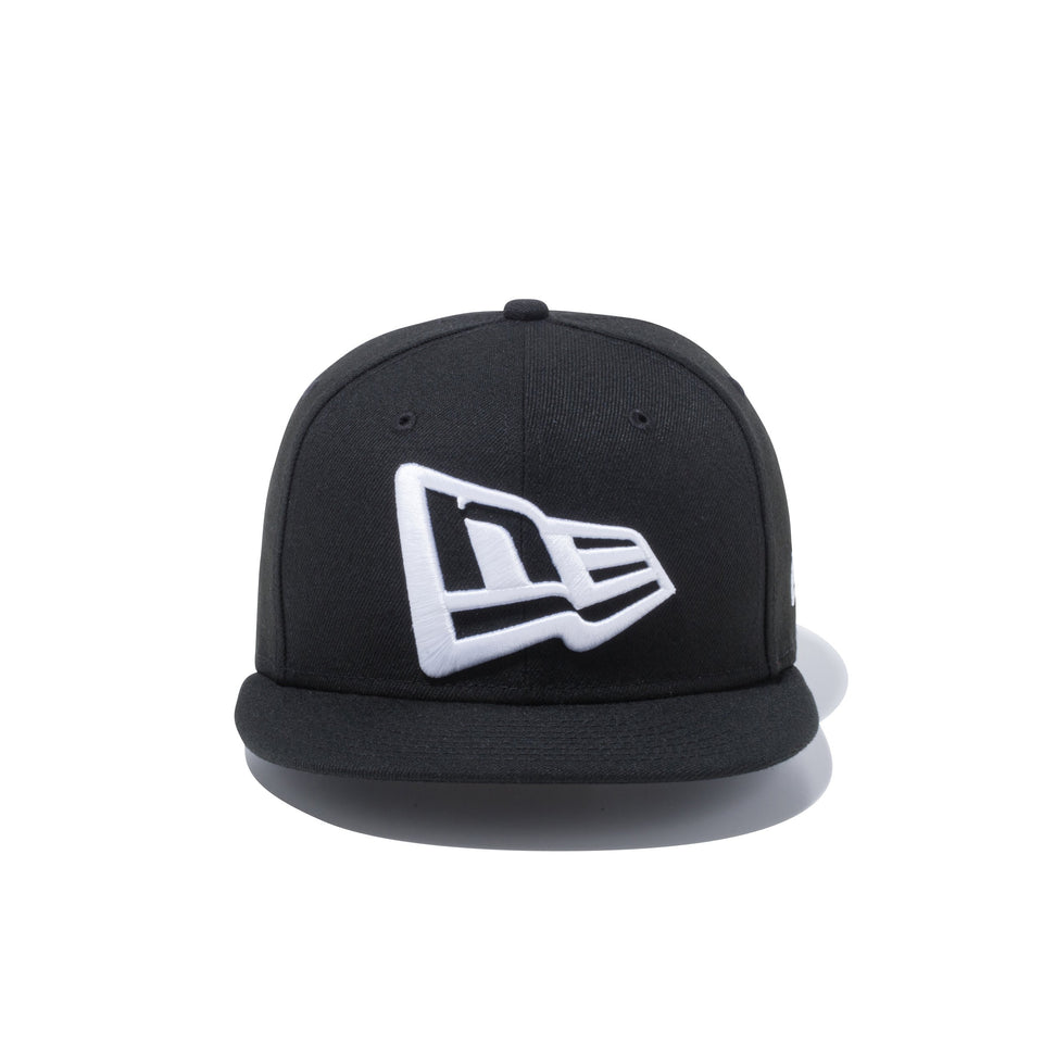 Youth 9FIFTY フラッグロゴ ブラック × ホワイト