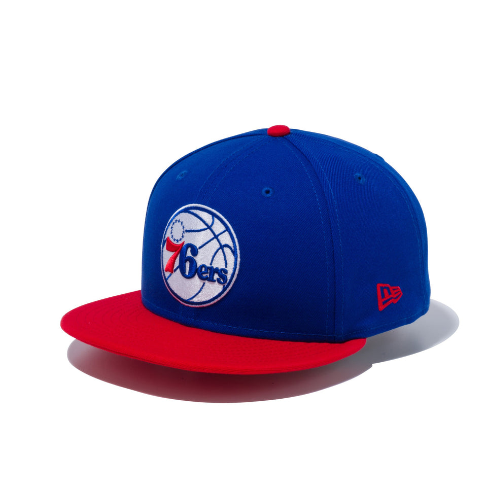 9FIFTY フィラデルフィア・セブンティシクサーズ ブルー × チームカラー レッドバイザー