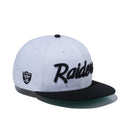 9FIFTY オークランド・レイダース ホワイト × ブラック ブラックバイザー
