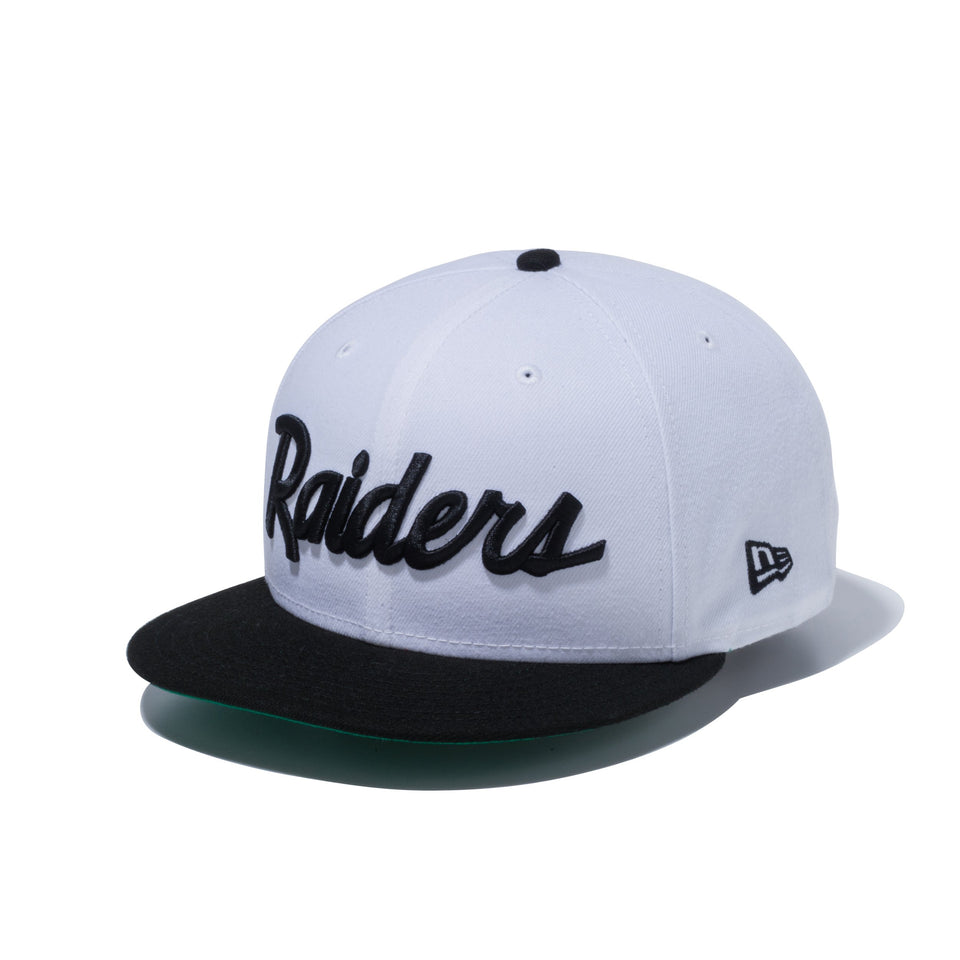 9FIFTY オークランド・レイダース ホワイト × ブラック ブラックバイザー