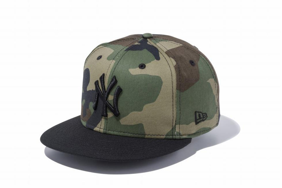 9FIFTY ニューヨーク・ヤンキース ウッドランドカモ × ブラック ブラックバイザー