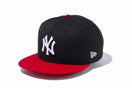 9FIFTY ニューヨーク・ヤンキース ブラック × ホワイト スカーレットバイザー