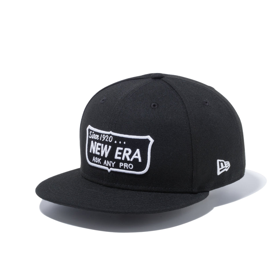 9FIFTY ニューエラオールドロゴ ASK ANY PRO ブラック × ホワイト