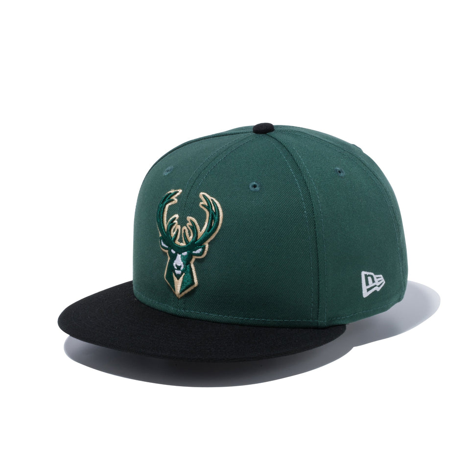 9FIFTY ミルウォーキー・バックス グリーン × チームカラー ブラックバイザー