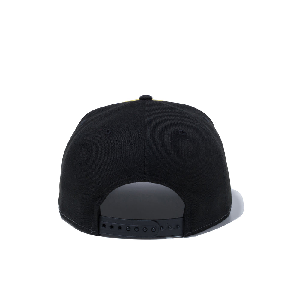 9FIFTY フロントニューエラ ロゴ ブラック / サイバーグリーン × クラウド