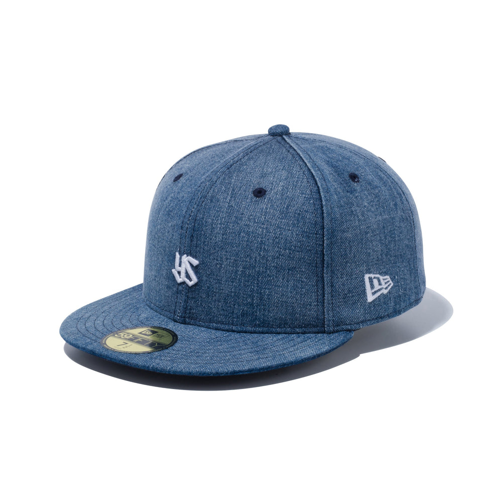 59FIFTY NPB カスタム 東京ヤクルトスワローズ ミニロゴ ウォッシュドデニム × スノーホワイト