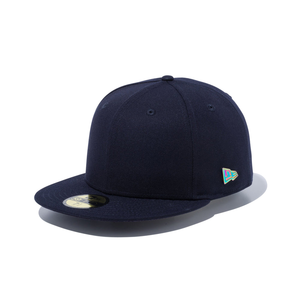 59FIFTY メタルフラッグロゴ ネイビー メタルピン オイルスリック