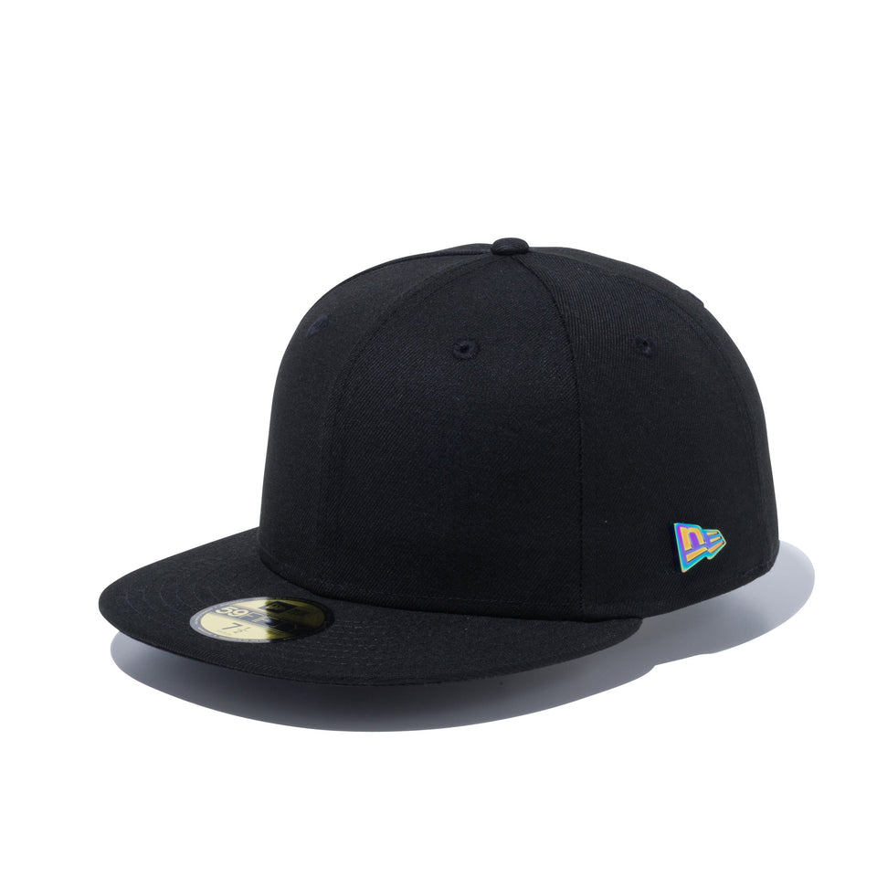 59FIFTY メタルフラッグロゴ ブラック メタルピン オイルスリック