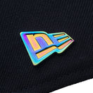 59FIFTY メタルフラッグロゴ ブラック メタルピン オイルスリック