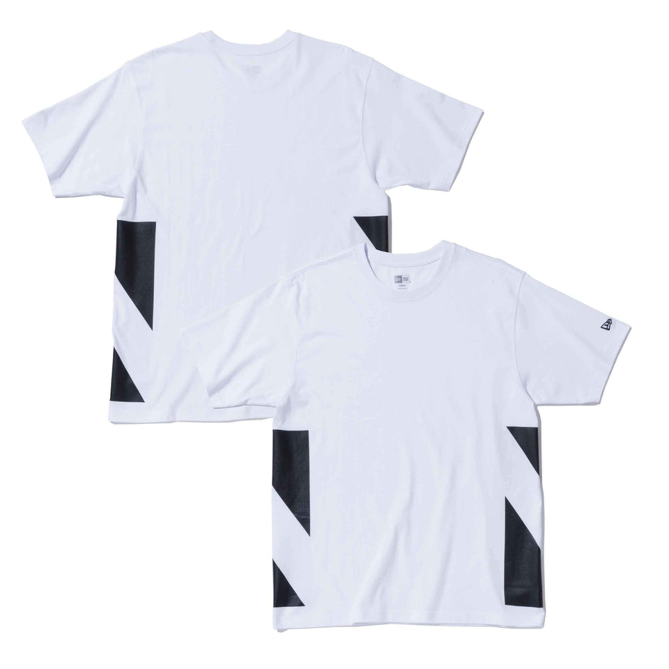 【ストア限定】半袖 コットン Tシャツ サイドロゴ Nトライアングル リラックスフィット ホワイト