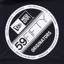 【ストア限定】半袖 コットン Tシャツ サイドロゴ バイザーステッカー リラックスフィット ブラック