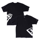 【ストア限定】半袖 コットン Tシャツ サイドロゴ フラッグロゴ リラックスフィット ブラック
