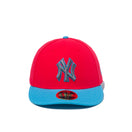 LP 59FIFTY MLB カスタム ニューヨーク・ヤンキース レッド × ブルーウィステリア ネオンブルーバイザー