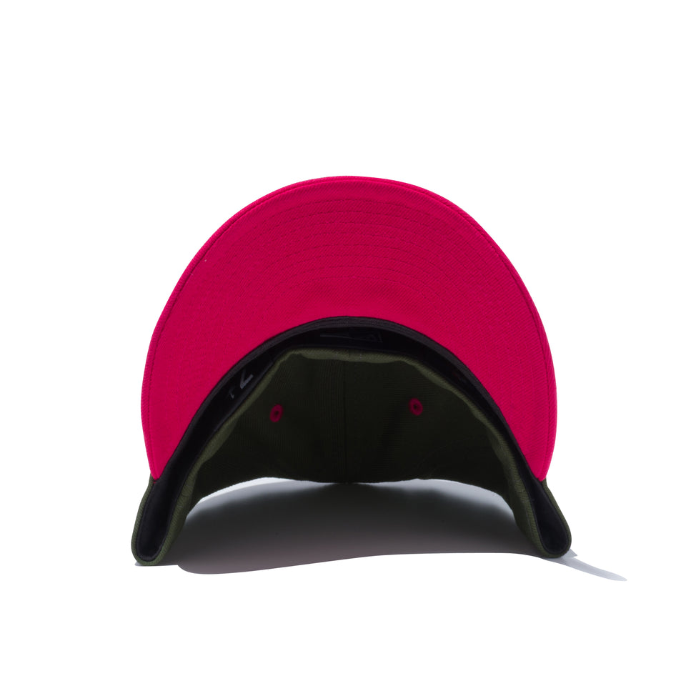 LP 59FIFTY MLB カスタム ニューヨーク・ヤンキース ダークグリーン × ストロベリー ブライトローズバイザー