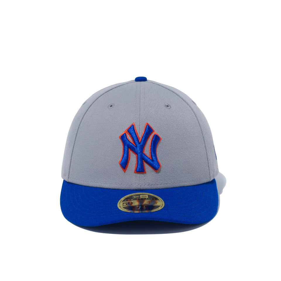 LP 59FIFTY MLB カスタム ニューヨーク・ヤンキース グレー × ロイヤル ブライトロイヤルバイザー