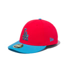 LP 59FIFTY MLB カスタム ロサンゼルス・ドジャース レッド × ブルーウィステリア ネオンブルーバイザー