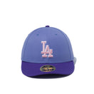 LP 59FIFTY MLB カスタム ロサンゼルス・ドジャース パープル × ピンク バーシティパープルバイザー