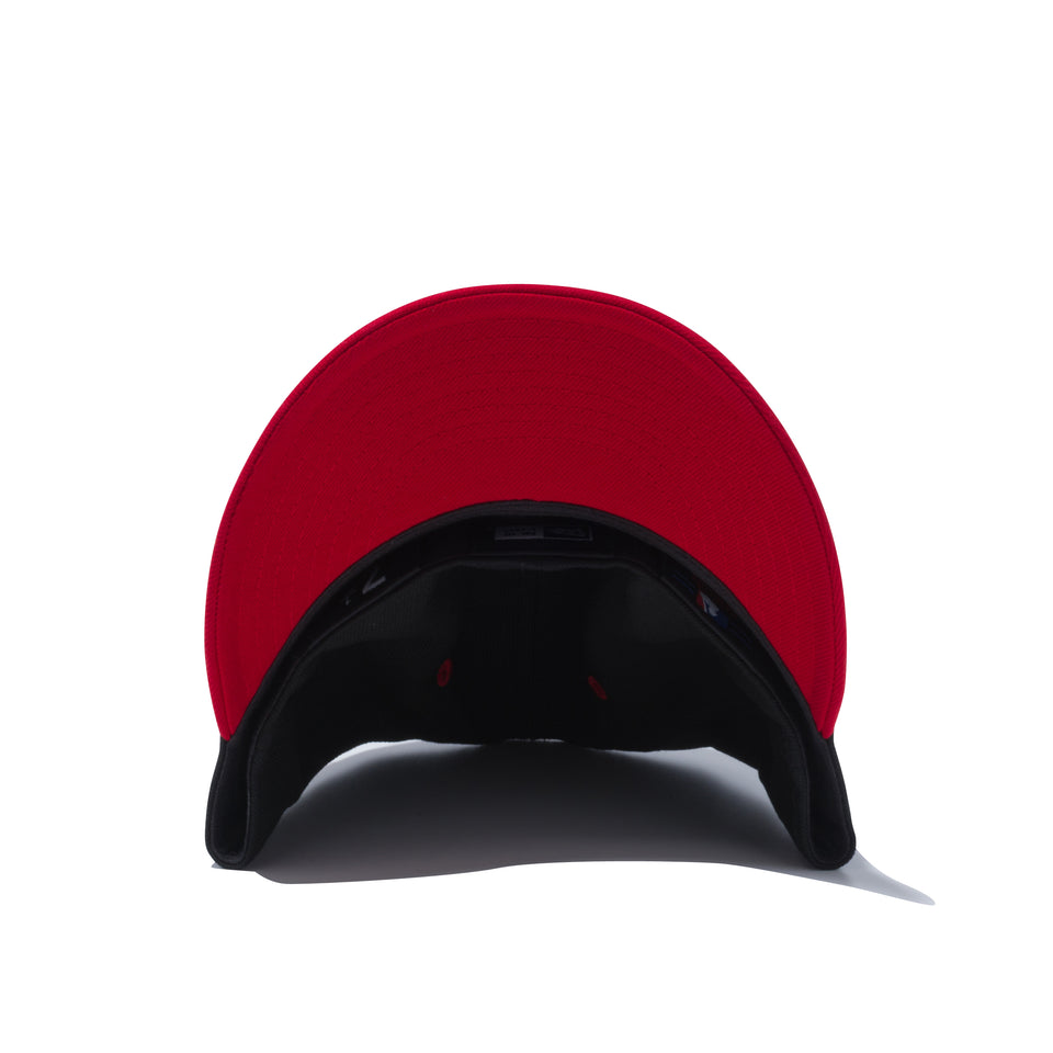 LP 59FIFTY MLB カスタム シカゴ・ホワイトソックス ブラック × ラディアントレッド スカーレットバイザー
