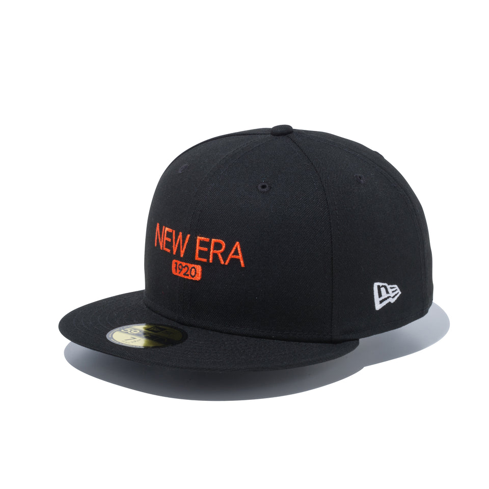 59FIFTY ニューエラ1920 ロゴ ブラック × スノーホワイト / オレンジエイド