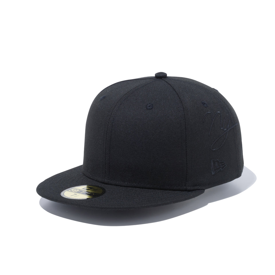 59FIFTY ビッグロゴ Originators of the True Fitted ブラック × ブラック