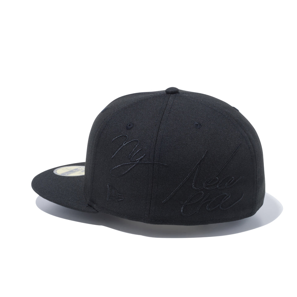 59FIFTY ビッグロゴ Originators of the True Fitted ブラック × ブラック