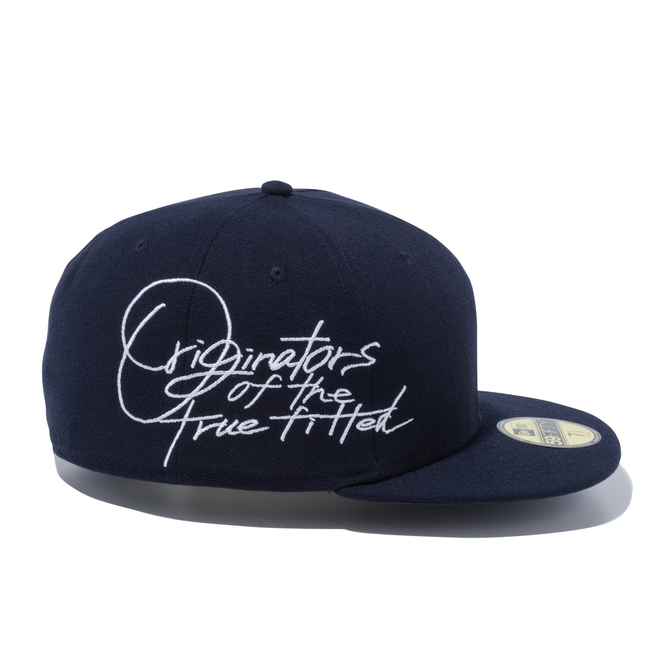 59FIFTY ビッグロゴ Originators of the True Fitted ネイビー × スノーホワイト