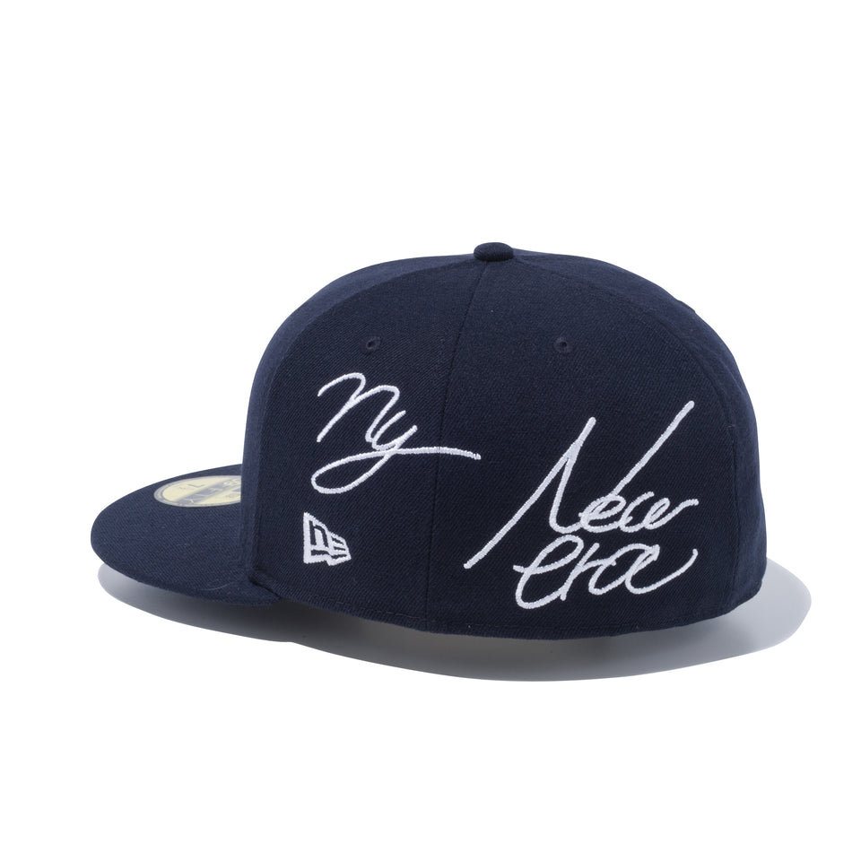 59FIFTY ビッグロゴ Originators of the True Fitted ネイビー × スノーホワイト