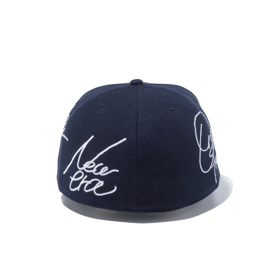 59FIFTY ビッグロゴ Originators of the True Fitted ネイビー × スノーホワイト