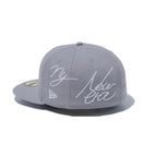 59FIFTY ビッグロゴ Originators of the True Fitted グレー × スノーホワイト