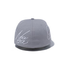 59FIFTY ビッグロゴ Originators of the True Fitted グレー × スノーホワイト