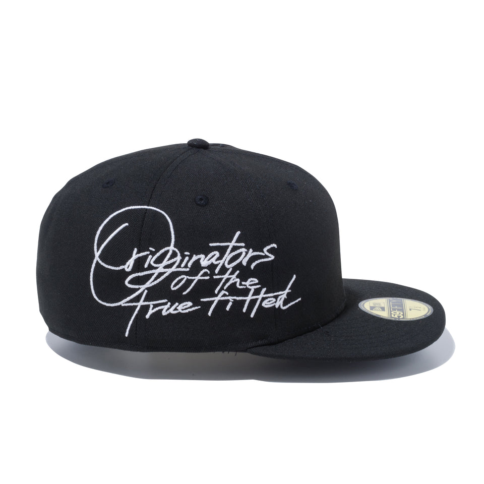 59FIFTY ビッグロゴ Originators of the True Fitted ブラック × スノーホワイト