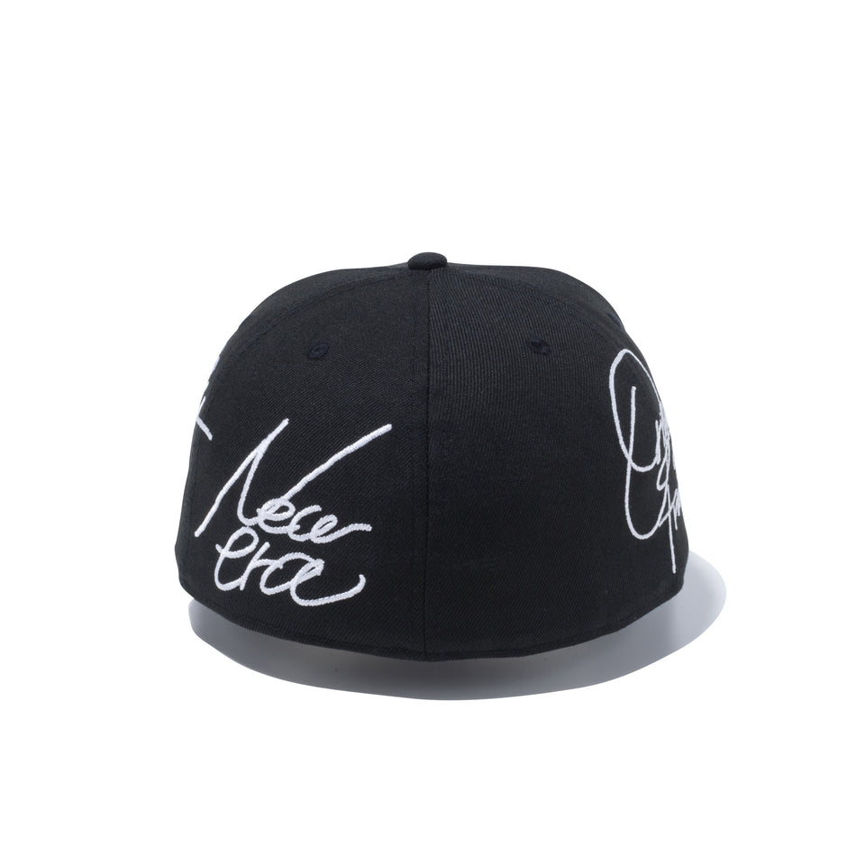 59FIFTY ビッグロゴ Originators of the True Fitted ブラック × スノーホワイト