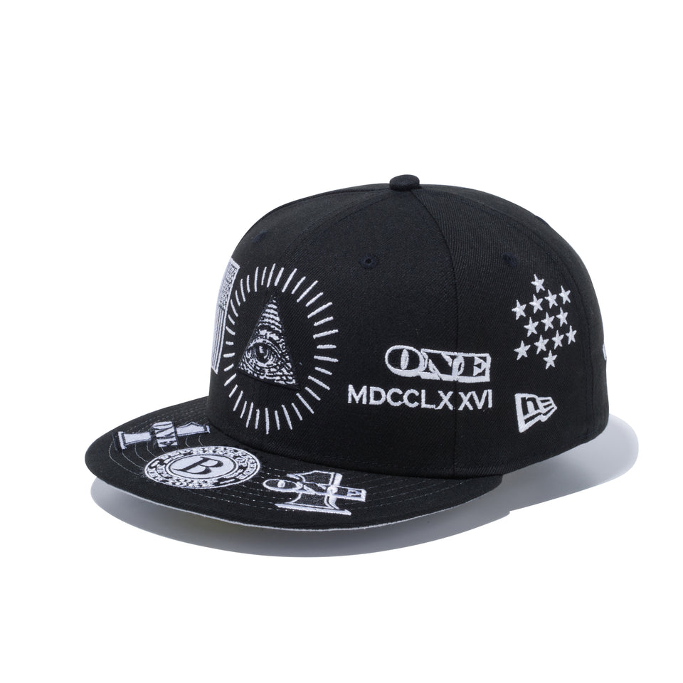 59FIFTY ダラー オールオーバー ブラック × スノーホワイト