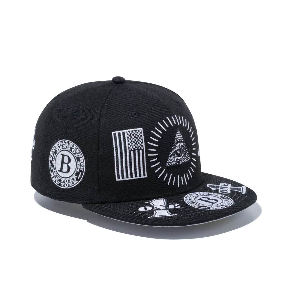 59FIFTY ダラー オールオーバー ブラック × スノーホワイト