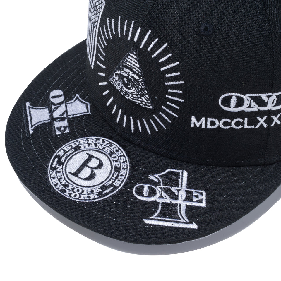 59FIFTY ダラー オールオーバー ブラック × スノーホワイト