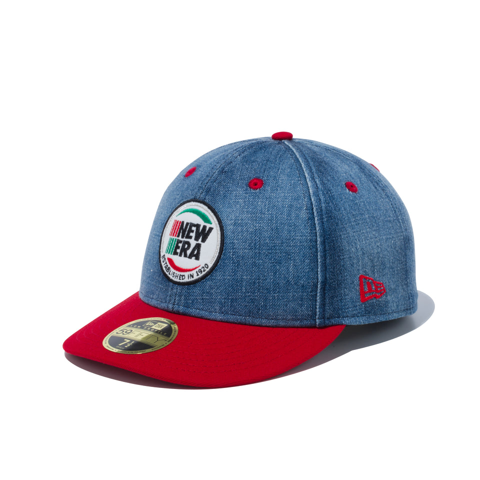 LP 59FIFTY 2トーンデニム NEW ERA ロゴ ウォッシュドデニム / スカーレット