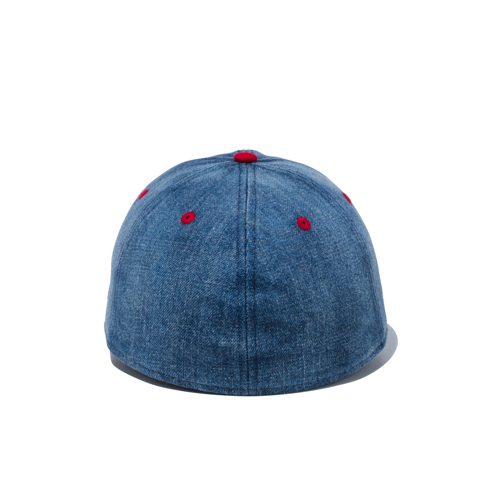 LP 59FIFTY 2トーンデニム NEW ERA ロゴ ウォッシュドデニム / スカーレット