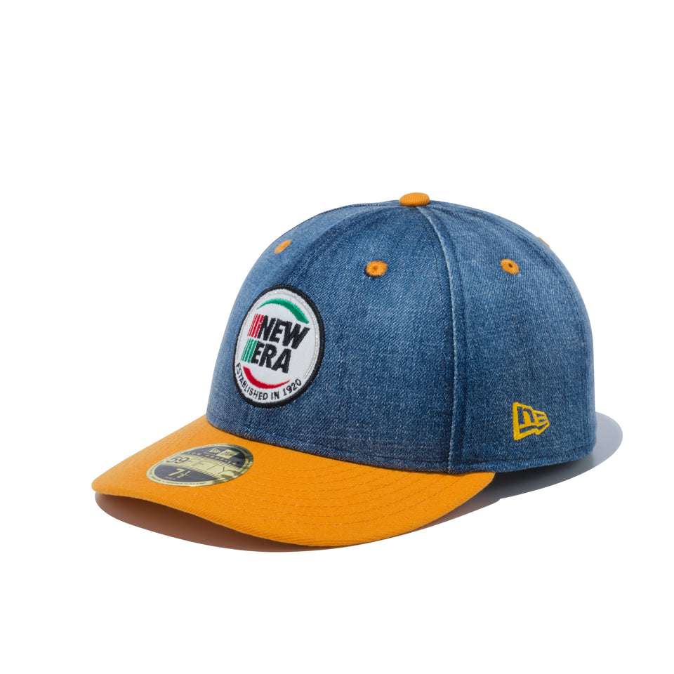 LP 59FIFTY 2トーンデニム NEW ERA ロゴ ウォッシュドデニム / Rゴールド