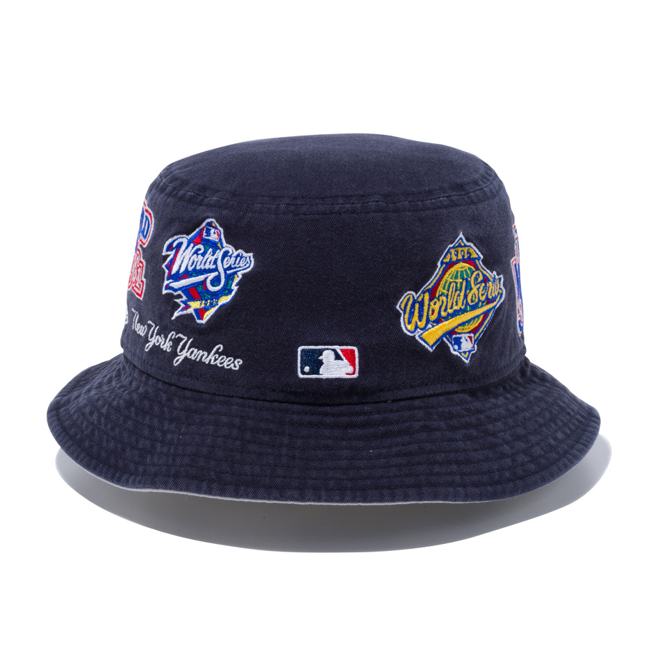 バケット01 ニューヨーク・ヤンキース MLB ロゴ オールオーバー ネイビー