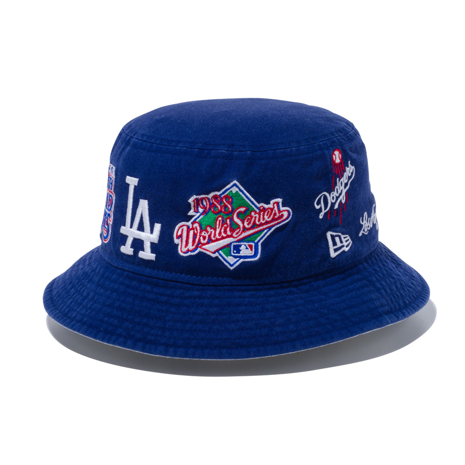 バケット01 ロサンゼルス・ドジャース MLB ロゴ オールオーバー ダークロイヤル