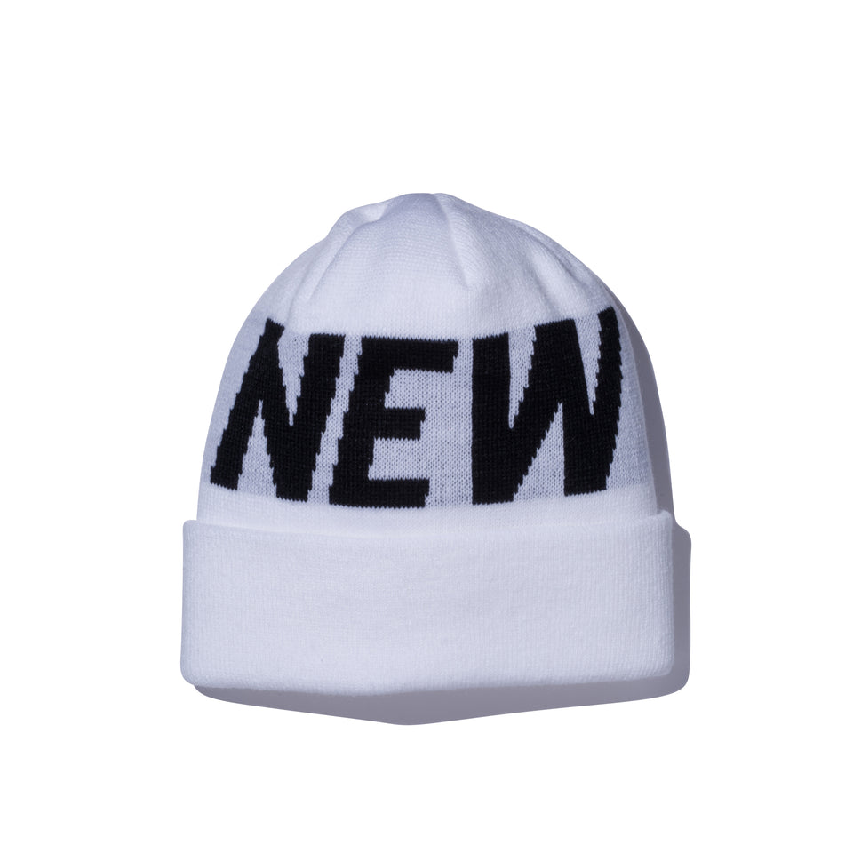 ベーシック カフニット ビルボード NEW ERA ロゴ ホワイト