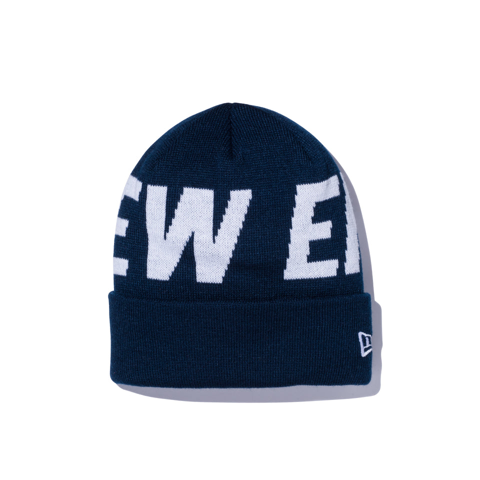 ベーシック カフニット ビルボード NEW ERA ロゴ ネイビー