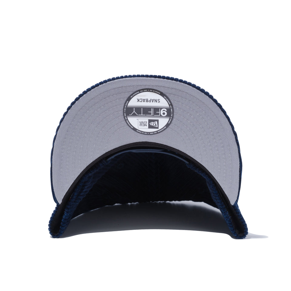 9FIFTY ニューヨーク・ヤンキース コーデュロイ ネイビー × スノーホワイト グレーアンダーバイザー